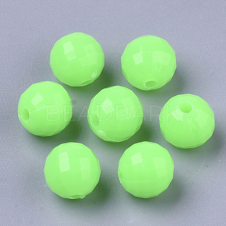 Opaque Acrylic Beads SACR-R245-03A-01-1