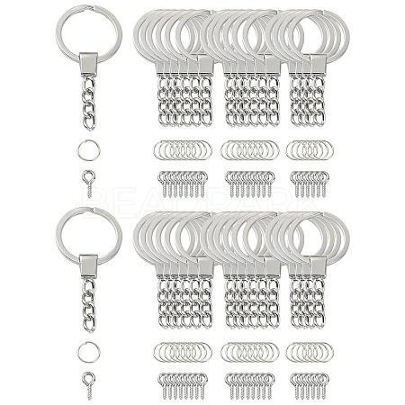 10Pcs Iron Split Key Rings IFIN-YW0003-37P-1