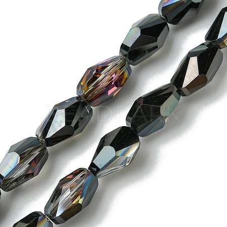 Transparent Electroplate Glass Beads Strands GLAA-K064-03B-HP01-1