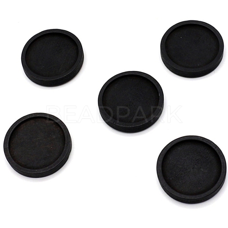 Natural Wood Cabochon Settings WOOD-WH0115-37B-B-1