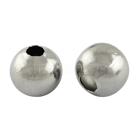304 Stainless Steel Hollow Round Seamed Beads X-STAS-R032-8mm-1