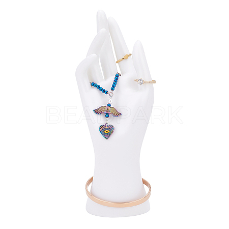 Plastic Mannequin Hand Jewelry Display Holder Stands RDIS-WH0009-014-1