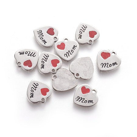 304 Stainless Steel Enamel Charms STAS-R082-VC173-1-1