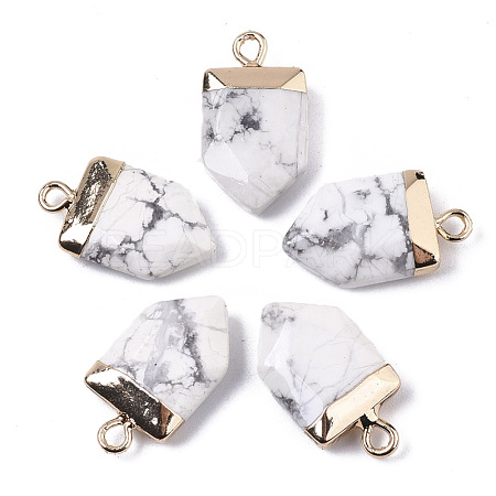 Natural Howlite Pointed Pendants G-N326-34L-1