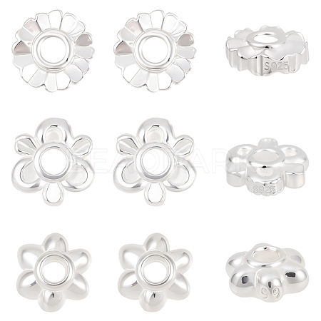 30Pcs 3 Styles S925 Sterling Silver Beads STER-BBC0008-49-1