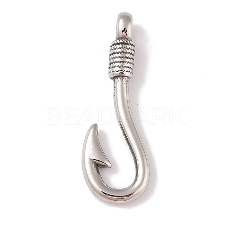 Non-Tarnish 304 Stainless Steel Hook Clasps STAS-C109-07P-1