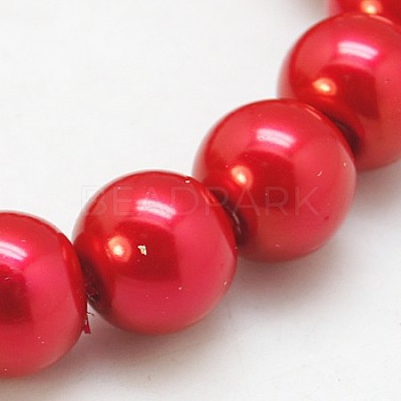 Glass Pearl Beads Strands X-HY-6D-B70-1