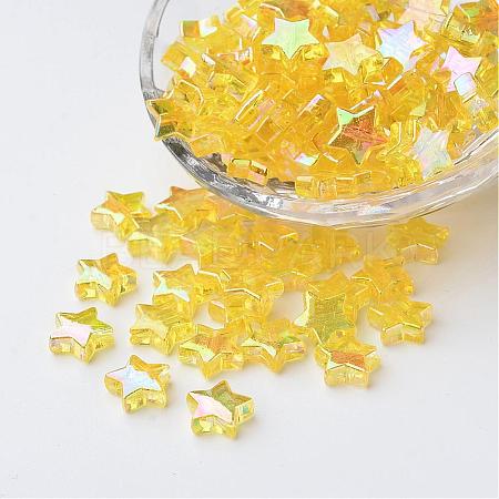 Eco-Friendly Transparent Acrylic Beads PL556-2-1