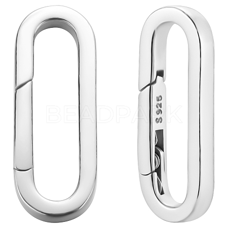 1Pc 925 Sterling Silver Spring Gate Rings FIND-BBC0003-39-1