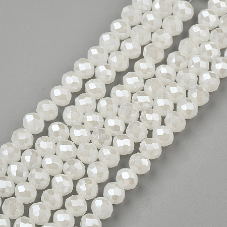 Electroplate Glass Beads Strands EGLA-A044-J8mm-A05-1