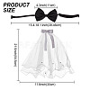 Adjustable Polyester Dog Collar & Wedding Bride Veil Sets AJEW-DR0001-74-2