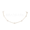 Natural Pearls Beaded Chain Necklace NJEW-JN04345-3