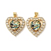 Golden Brass Pendants KK-L209-005G-04-1