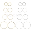 4 Pairs 4 Styles Stainless Steel Hoop Earrings EJEW-YW0001-14G-2
