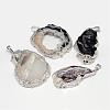 Imported Natural Geode Agate Big Pendants G-G895-08S-1