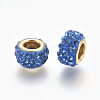 Handmade Polymer Clay European Beads CLAY-O002-01G-3
