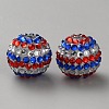 Independence Day Theme Resin Rhinestone Beads RB-WH0003-08E-1