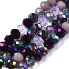 Electroplate Glass Beads Strands X-EGLA-N002-12C-1