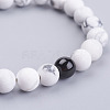 Synthetic Gemstone Beads Stretch Bracelets BJEW-JB02950-4