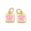 Brass Enamel Pendants KK-B170-04G-2