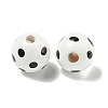 Printed Wood European Beads WOOD-G022-18A-2