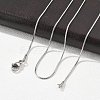 Tarnish Resistant 304 Stainless Steel Snake Chains Necklaces STAS-F094-24P-3