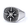 316 Stainless Steel with Cubic Zirconia Finger Rings for Men FS-WGEFB28-02-3