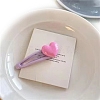 5Pcs 5 Colors Sweet Sister Love Heart Enamel Hair Clip PW-WGD3EA3-01-2