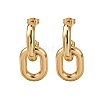 304 Stainless Steel Oval Dangle Stud Earrings EJEW-L304-04G-4