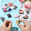 15Pcs 15 Styles Food Grade Silicone Focal Beads SIL-CJ0002-49-4