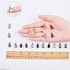 Alloy Glass Pendants PALLOY-SC0002-32-3