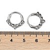 Horse Eye 316 Surgical Stainless Steel Clear Cubic Zirconia Hoop Earrings EJEW-G416-38AS-5