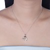 925 Sterling Silver Pendant Necklaces NJEW-BB30222-3