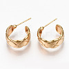 Brass Half Hoop Earrings KK-R117-038-NF-1