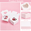Square Kraft Paper Muffin Storage Gift Boxes CON-WH0095-95A-4