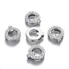 Alloy Letter Slide Charms RB-F034-01Q-P-RS-3