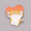 Tiger with Heart Chinese Zodiac Acrylic Brooch JEWB-WH0022-17-1
