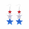 Independence Day Alloy Acrylic Dangle Earrings FS-WG49294-02-1