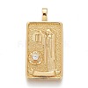 Brass Micro Pave Clear Cubic Zirconia Pendants X-ZIRC-Z004-01N-1