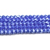 Opaque Solid Color Electroplate Glass Beads Strands EGLA-A039-P4mm-A11-1