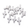 Tarnish Resistant 201 Stainless Steel Tiny Cross Charms STAS-L233-072P-1