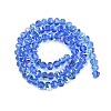 Electroplate Transparent Glass Beads Strands EGLA-B011-08A-AB08-2