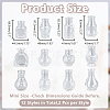 24Pcs 12 Styles Mini Glass Vase AJEW-HY0003-03-2