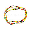 Glass Seed Rondelle Beaded Waist Beads WGC6815-11-2