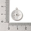 304 Stainless Steel Pendants STAS-L022-051A-P-3