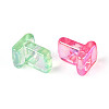 UV Plating Transparent Acrylic European Beads OACR-M027-02T-3