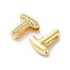 Rack Plating Brass Micro Pave Cubic Zirconia Slide Charms KK-C084-34G-T-2