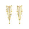 Alloy Rhinestone Star Tassel Chandelier Earrings FS-WGCE93B-01-5