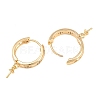 Brass Micro Pave Clear Cubic Zirconia Huggie Hoop Earring Findings KK-CBA2DE6-16G-2