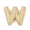 Rack Plating Brass Micro Pave Cubic Zirconia Pendants KK-Q790-01W-G-1